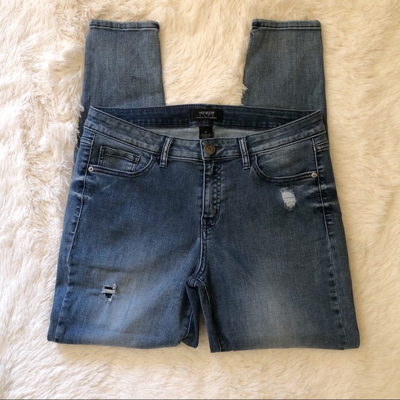 Venezia Denim - Venezia Skinny Ankle Distressed Jeans